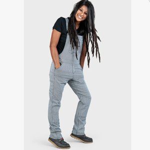 Dovetail Workwear - Freshley Overalls For Women, Indigo Stripe Denim